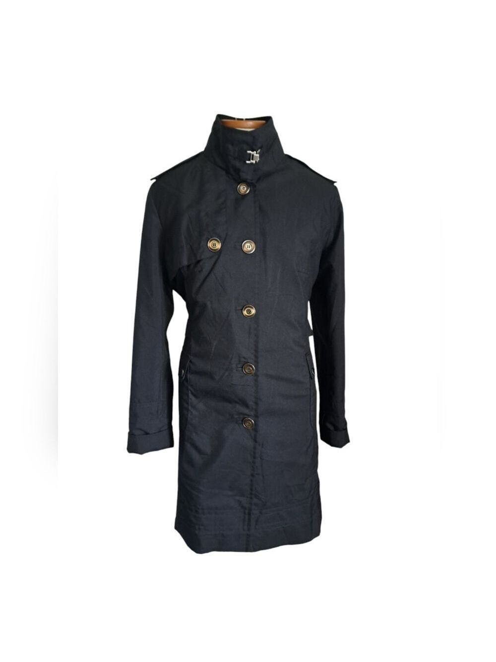 ALEXANDER JULIAN AMERICAN MODERN short trench jacket wool blend liner black XL